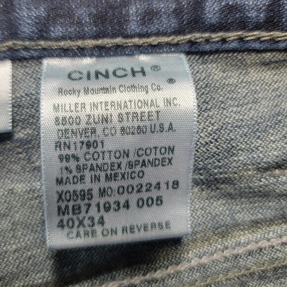 Cinch Carter 2.4 Rinse Jeans MB71934005 Mens 40x34 - Picture 7 of 10